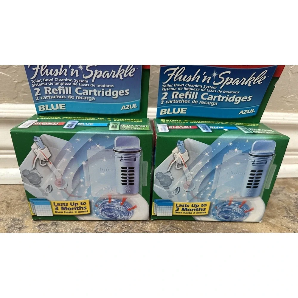 Fluidmaster 8102 Flush'n Sparkle Self-Cleaning Toilet Bowl System Refills, 2 Lot